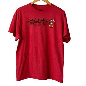 Disney Mickey Mouse Red Tshirt Mens size Large